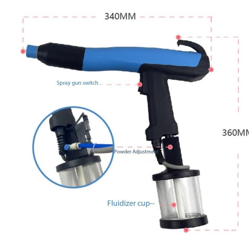 Portable Laboratory Electrostatic Powder Spray Gun